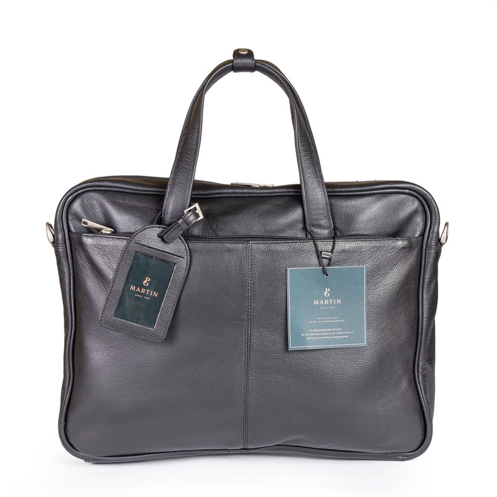 Carlton Laptop Bag Genuine Leather Black